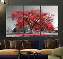 Red Autumn Tree Canvas Wall Art Print Autumn Art Black and by MyGreatCanvas | Canvas Wall Art Prints | Photo Prints & Wall Decor