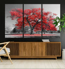 Red Autumn Tree Canvas Wall Art Print Autumn Art Black and by MyGreatCanvas | Canvas Wall Art Prints | Photo Prints & Wall Decor