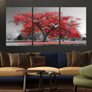 Red Autumn Tree Canvas Wall Art Print Autumn Art Black and by MyGreatCanvas | Canvas Wall Art Prints | Photo Prints & Wall Decor