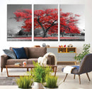 Red Autumn Tree Canvas Wall Art Print Autumn Art Black and by MyGreatCanvas | Canvas Wall Art Prints | Photo Prints & Wall Decor
