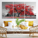 Red Autumn Tree Canvas Wall Art Print Autumn Art Black and by MyGreatCanvas | Canvas Wall Art Prints | Photo Prints & Wall Decor