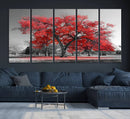 Red Autumn Tree Canvas Wall Art Print Autumn Art Black and by MyGreatCanvas | Canvas Wall Art Prints | Photo Prints & Wall Decor