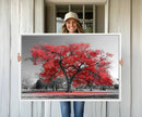 Red Autumn Tree Canvas Wall Art Print Autumn Art Black and by MyGreatCanvas | Canvas Wall Art Prints | Photo Prints & Wall Decor