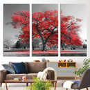 Red Autumn Tree Canvas Wall Art Print Autumn Art Black and by MyGreatCanvas | Canvas Wall Art Prints | Photo Prints & Wall Decor