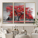 Red Autumn Tree Canvas Wall Art Print Autumn Art Black and by MyGreatCanvas | Canvas Wall Art Prints | Photo Prints & Wall Decor