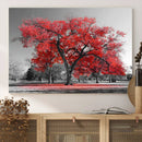 Red Autumn Tree Canvas Wall Art Print Autumn Art Black and by MyGreatCanvas | Canvas Wall Art Prints | Photo Prints & Wall Decor