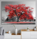 Red Autumn Tree Canvas Wall Art Print Autumn Art Black and by MyGreatCanvas | Canvas Wall Art Prints | Photo Prints & Wall Decor