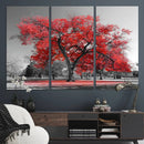 Red Autumn Tree Canvas Wall Art Print Autumn Art Black and by MyGreatCanvas | Canvas Wall Art Prints | Photo Prints & Wall Decor