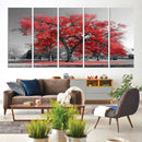 Red Autumn Tree Canvas Wall Art Print Autumn Art Black and by MyGreatCanvas | Canvas Wall Art Prints | Photo Prints & Wall Decor
