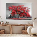 Red Autumn Tree Canvas Wall Art Print Autumn Art Black and by MyGreatCanvas | Canvas Wall Art Prints | Photo Prints & Wall Decor