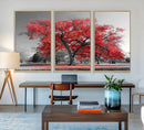 Red Autumn Tree Canvas Wall Art Print Autumn Art Black and by MyGreatCanvas | Canvas Wall Art Prints | Photo Prints & Wall Decor