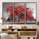 Red Autumn Tree Canvas Wall Art Print Autumn Art Black and by MyGreatCanvas | Canvas Wall Art Prints | Photo Prints & Wall Decor