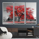 Red Autumn Tree Canvas Wall Art Print Autumn Art Black and by MyGreatCanvas | Canvas Wall Art Prints | Photo Prints & Wall Decor
