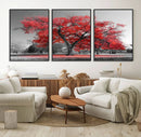 Red Autumn Tree Canvas Wall Art Print Autumn Art Black and by MyGreatCanvas | Canvas Wall Art Prints | Photo Prints & Wall Decor