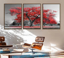 Red Autumn Tree Canvas Wall Art Print Autumn Art Black and by MyGreatCanvas | Canvas Wall Art Prints | Photo Prints & Wall Decor