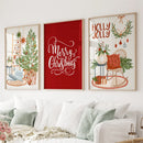 Winter Scene Print Xmas Wall Decor Poster Art by Wall Art Set