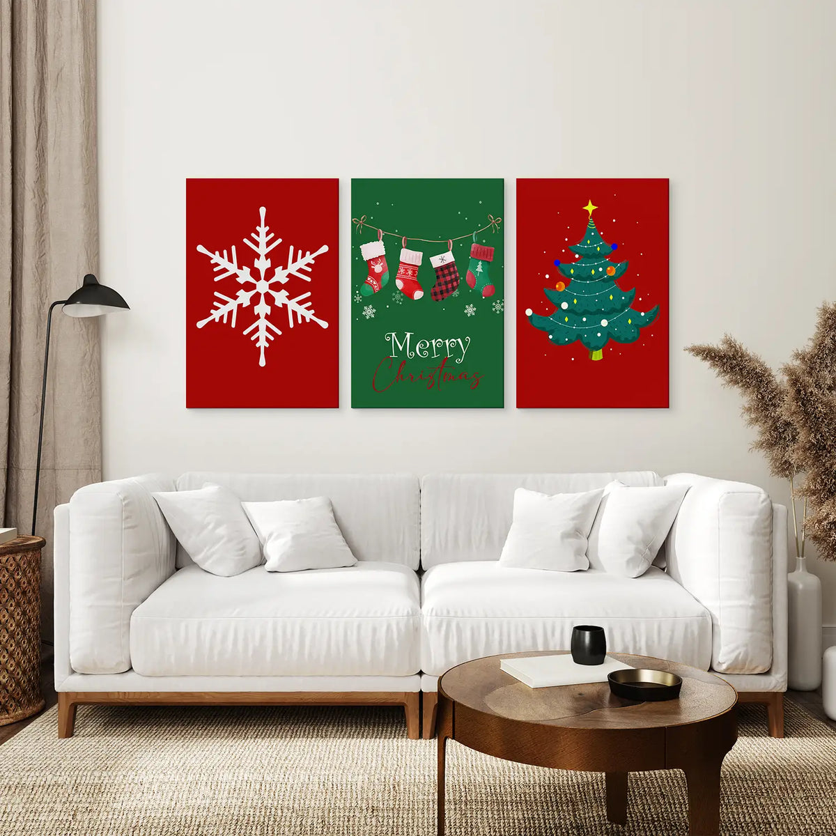 Modern Xmas Holiday Decor Nursery Wall Art Prints, photo 5 of 9