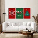Modern Xmas Holiday Decor Nursery Wall Art Prints by Wall Art Set