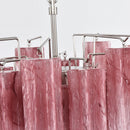 Gradient Red Murano Glass Tube Chandelier
