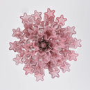 Gradient Red Murano Glass Tube Chandelier