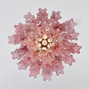 Gradient Red Murano Glass Tube Chandelier