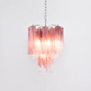 Gradient Red Murano Glass Tube Chandelier