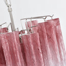 Gradient Red Murano Glass Tube Chandelier