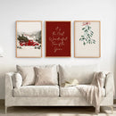 Winter Holiday Landscape Set Of 3 Wall Art by Wall Art Set