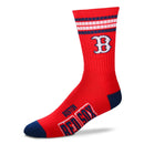 Boston Red Sox Men's 4 Stripe Deuce Socks by Dynasty Sports & Framing