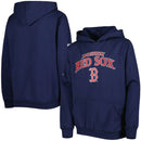 Boston Red Sox Stitches Youth Center Chest Pullover Hoodie - Navy by Dynasty Sports & Framing