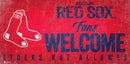 Boston Red Sox Fans Welcome Wood Sign by Dynasty Sports & Framing