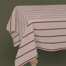 Red Stripe Linen Tablecloth by Galley & Fen