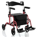 Folding Rollator Walker with Seat and Wheels Supports up to 300 lbs by LJGDeals