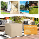 9 Pieces Outdoor Wicker Sectional with 35 Inch Gas Fire Pit Table by LJGDeals