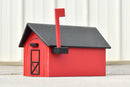 Heavy Duty Handcrafted Poly USPS Mailbox Red/Black