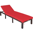 Outdoor Rattan Adjustable Cushioned Chaise by DirectDeals