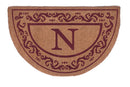 Half Round Rolling Scrolls Border Personalized Doormats