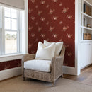 Burgundy Heritage Heirloom Floral Wallpaper