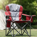 500 lbs Heavy Duty Folding Camping Chair w/ Cup Holder & Cooler Bag | Portable Outdoor Beach Seat by 2Dropme