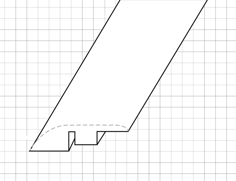 Hardwood T-Molding / Reducer / End Cap - 8 linear ft