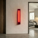 Redwood Radiance Lamp | Tall LED Strip Wooden Lamp by Interior Moderna