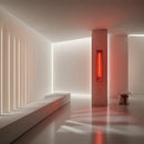 Redwood Radiance Lamp | Tall LED Strip Wooden Lamp by Interior Moderna