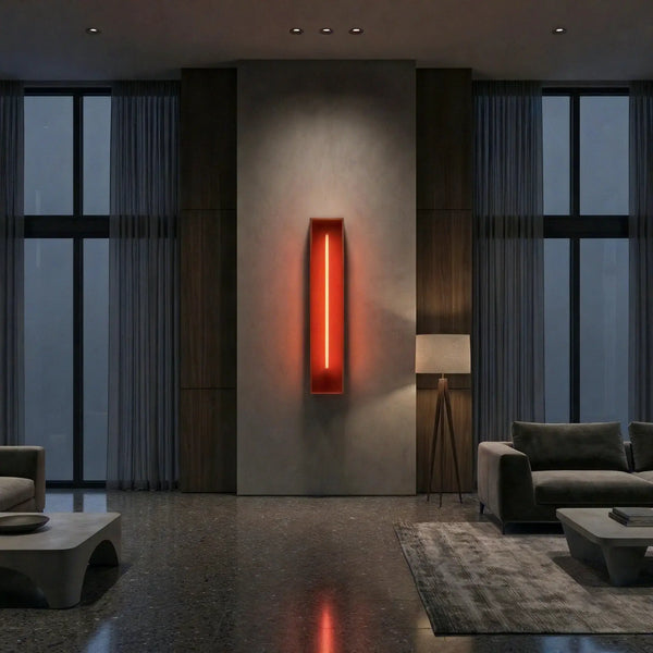 Redwood Radiance Lamp | Tall LED Strip Wooden Lamp, photo 2 of 15