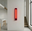 Redwood Radiance Lamp | Tall LED Strip Wooden Lamp by Interior Moderna