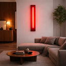 Redwood Radiance Lamp | Tall LED Strip Wooden Lamp by Interior Moderna