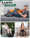 LX21 Foot and Calf Massager with Remote, Neuropathy & Plantar Fasciitis Relief, Granite Gray