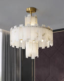 Regina White Alabaster Chandelier