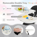 4-in-1 Foldable Baby High Chair with 7 Adjustable Heights and Free Toys Bar by LJGDeals