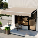 Outdoor Manual Retractable Awning Cover Shelter Patio Sun Shade-Beige by LJGDeals