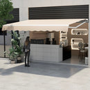 13 × 8 Feet Retractable Patio Awning Aluminum Deck Sunshade-Beige by LJGDeals